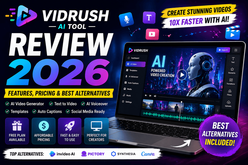 Vidrush AI Tool Review 2026: Features, Pricing, Pros & Best Alternatives