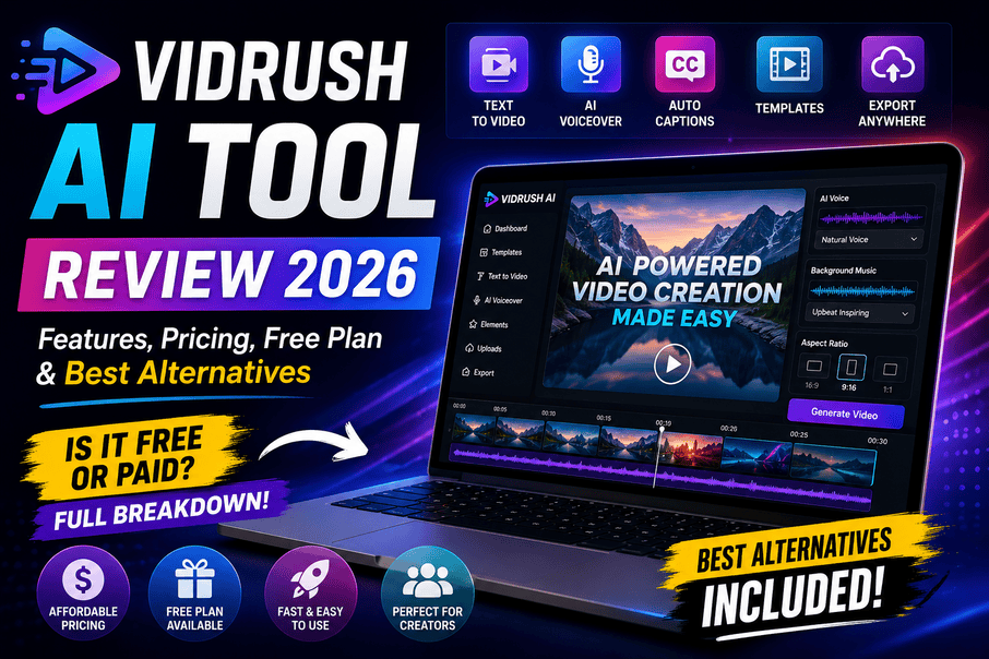 Vidrush AI Tool Review 2026: Features, Pricing, Pros & Best Alternatives