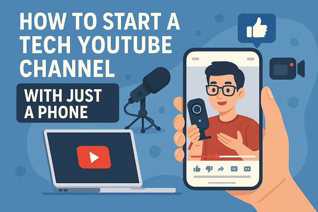 How to Start a Tech YouTube Channel with Just a Phone: Complete Guide